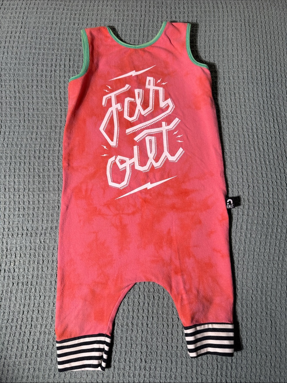 Rags Unisex “Far Out “ 3/4T Romper